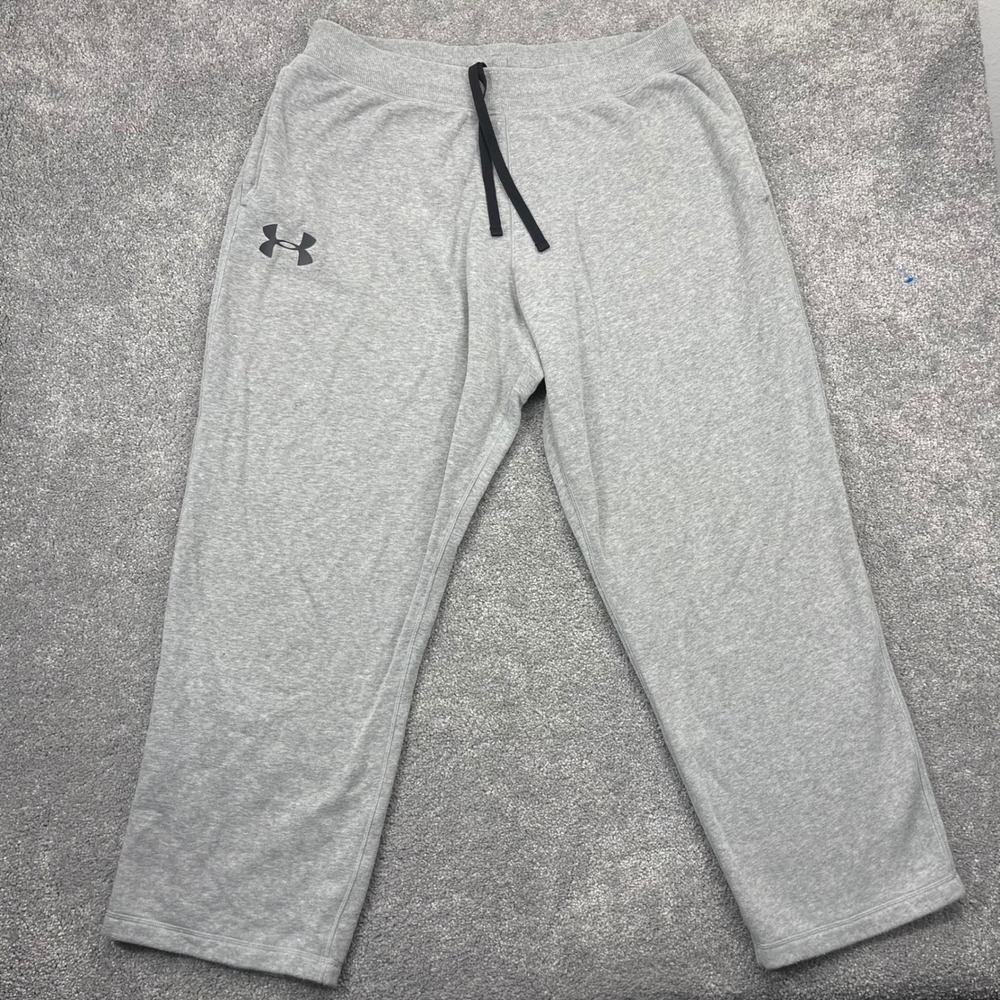 Under Armour Sweatpants Mens 2XL Loose Fit Heather Gray Drawstring Joggers